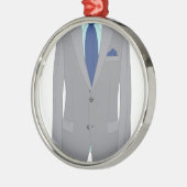 Bemannt Anzug Silbernes Ornament (Links)