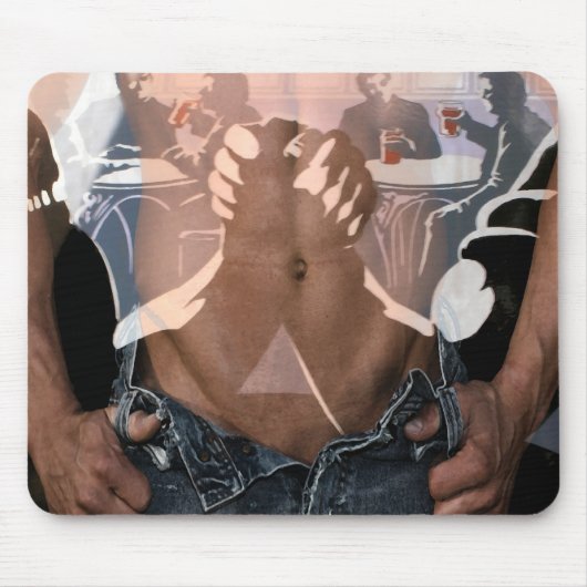 Bemannt Nacht heraus Mousepad (Vorne)