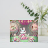 Bemeltes Teekränzchen Postkarte (Stehend Vorderseite)