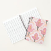 Bemerkenswert dekoratives Muster Watercolor Tulpen Notizblock (Innenseite)