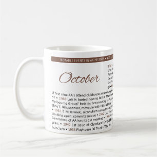 Bemerkenswerte Ereignisse in der AA-Geschichte Tas Kaffeetasse