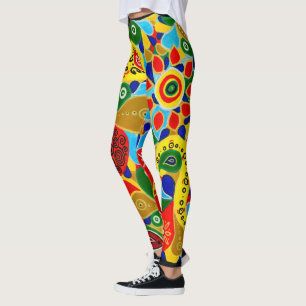 Bemerkenswerte Formen und Formen originelle Abstra Leggings