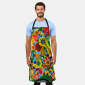 Bemerkenswerte Formen und Formen originelle Abstra Schürze (Getragen)