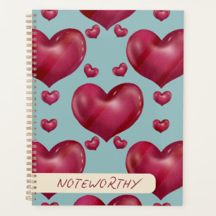 Bemerkenswerte Liebe Elegantes Red Heart Notebook Planer