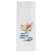 Bemerkenswertes Illustriertes Zitat von LIFE Geschenktüte Für Weinflaschen (Vorderseite)