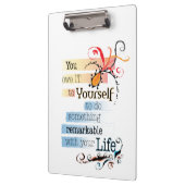 Bemerkenswertes Illustriertes Zitat von LIFE Klemmbrett (Links)