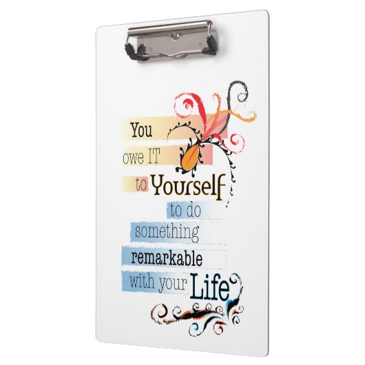 Bemerkenswertes Illustriertes Zitat von LIFE Klemmbrett (Links)