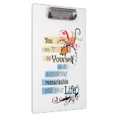 Bemerkenswertes Illustriertes Zitat von LIFE Klemmbrett (Rechts)