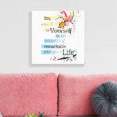 Bemerkenswertes Illustriertes Zitat von LIFE Leinwanddruck (Insitu (Wohnzimmer))