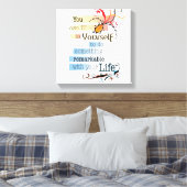 Bemerkenswertes Illustriertes Zitat von LIFE Leinwanddruck (Insitu (Schlafzimmer))
