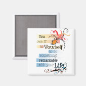 Bemerkenswertes Illustriertes Zitat von LIFE Magnet (Vorderseite/Rückseite)