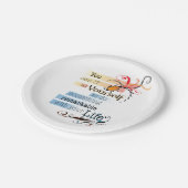 Bemerkenswertes Illustriertes Zitat von LIFE Pappteller (Schrägansicht)