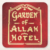 Bemerkung Garden of Allah Hotel Untersetzer (Vorderseite)