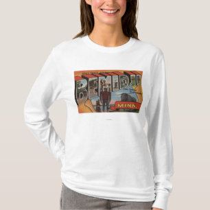 Bemidji, Minnesota - große Buchstabe-Szenen T-Shirt