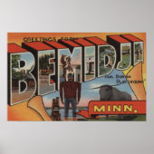 Bemidji, Minnesota - Große Buchstabenszenen Poster (Vorne)
