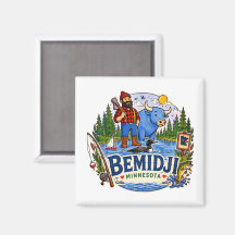 Bemidji Minnesota Paul Bunyan und Babe der Blaue O