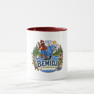 Bemidji Minnesota Paul Bunyan und Babe der Blaue O Tasse