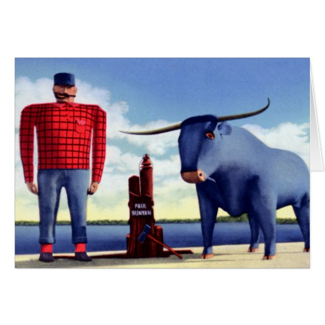 Bemidji Minnesota Paul Bunyan und Baby (Vorderseite (Horizontal))