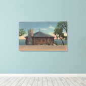 Bemidji, MN - Blick auf den Feuerplatz der Staaten Leinwanddruck (Insitu (Holzboden))