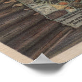 Bemidji, MN - Blick auf den Feuerplatz der Staaten Poster (Ecke)