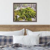 Bemooster zerbrochener Grabstein Leinwanddruck (Insitu (Schlafzimmer))