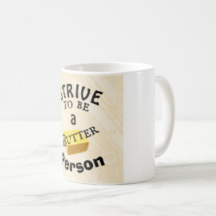 Bemühen, eine Butter Person Kaffeepause Tasse zu s