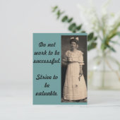 Bemühen, wertvoll zu sein postkarte (Stehend Vorderseite)