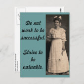 Bemühen, wertvoll zu sein postkarte (Vorne/Hinten)