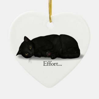 Bemühungs-Katze Keramik Ornament