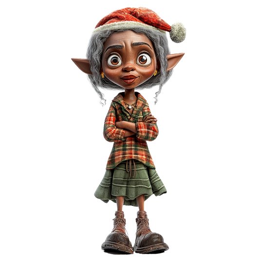 Bemused Oma Christmas Elf Keramik Ornament