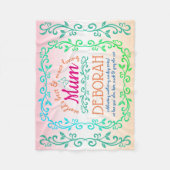 Bemuttern die beste Mama-botanischen des Logos Fleecedecke (Vorderseite)