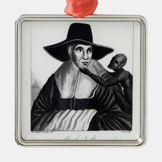 Bemuttern Sie Shipton, graviert von John Scott, Silbernes Ornament (Vorne)