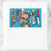 Ben 10 Alien Collection Graphic Rechteckiger Aufkleber (Tasche)
