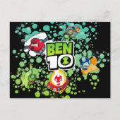 Ben 10 Alien Forms Bubble Graphic Einladungspostkarte (Vorderseite)