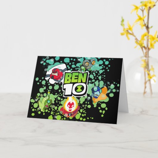 Ben 10 Alien Forms Bubble Graphic Karte (Gelbe Blume)