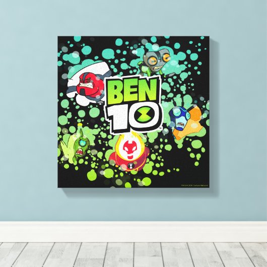Ben 10 Alien Forms Bubble Graphic Leinwanddruck (Insitu (Holzboden))