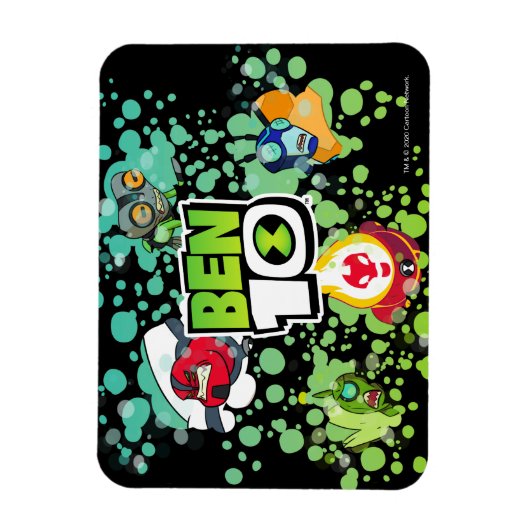 Ben 10 Alien Forms Bubble Graphic Magnet (Vertikal)