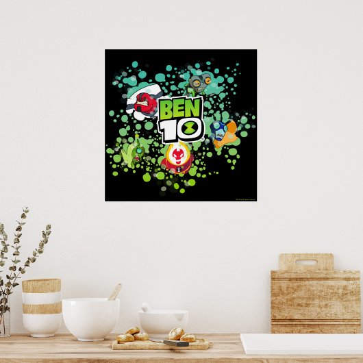 Ben 10 Alien Forms Bubble Graphic Poster (Küche)