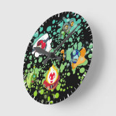 Ben 10 Alien Forms Bubble Graphic Runde Wanduhr (Winkel)