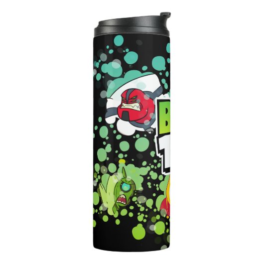 Ben 10 Alien Forms Bubble Graphic Thermosbecher (Nach links gedreht)