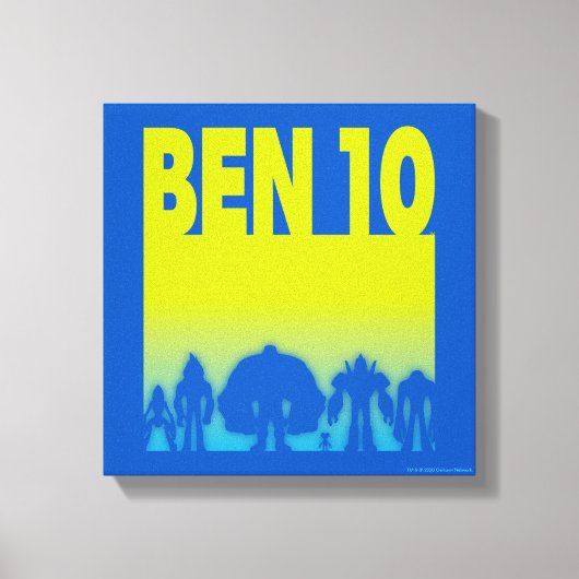Ben 10 Alien Line-up-Logo Leinwanddruck (Vorderseite)
