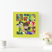 Ben 10 Alien Logo Quadratische Wanduhr (Zuhause)