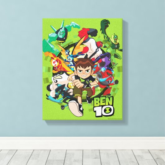 Ben 10 Alien Rush Graphic Leinwanddruck (Insitu (Holzboden))