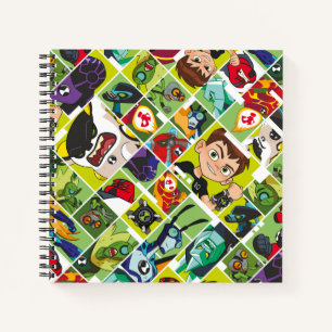 Ben 10 Alien Tile Pattern Notizblock
