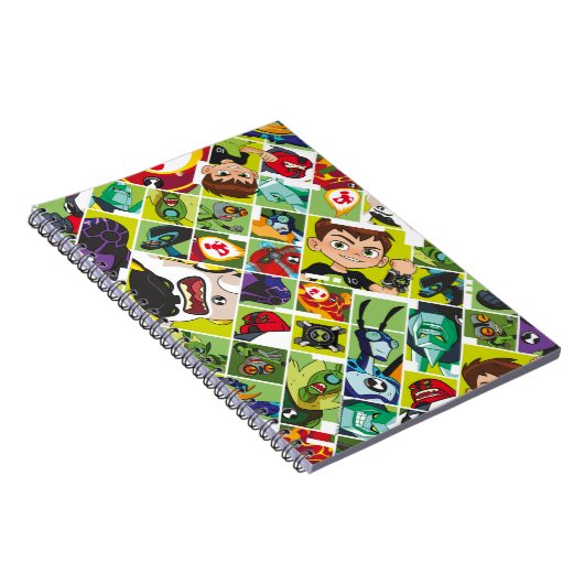 Ben 10 Alien Tile Pattern Notizblock (Rechte Seite)