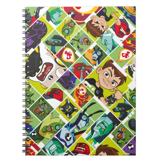 Ben 10 Alien Tile Pattern Notizblock (Vorderseite)