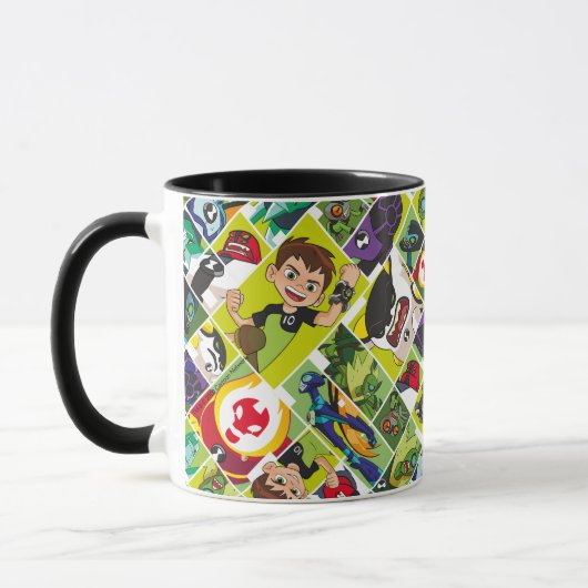 Ben 10 Alien Tile Pattern Tasse (Links)