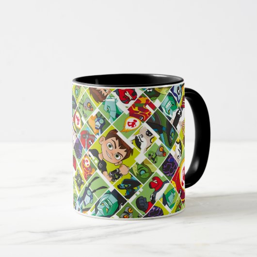Ben 10 Alien Tile Pattern Tasse (VorderseiteRechts)