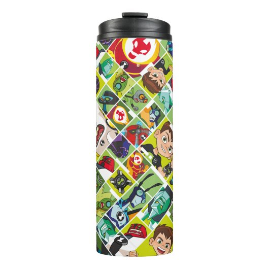 Ben 10 Alien Tile Pattern Thermosbecher (Vorderseite)