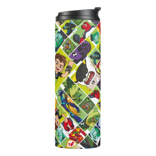 Ben 10 Alien Tile Pattern Thermosbecher (Nach links gedreht)